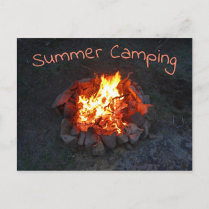 Colorado Summer Camp Fire Postkarte