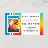 Colorado Summer Cocktail Beach Barkeeper Visitenkarte (Rückseite)