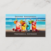 Colorado Summer Cocktail Beach Barkeeper Visitenkarte (Vorderseite)
