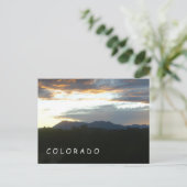 Colorado Sunset Postcard Postkarte (Stehend Vorderseite)