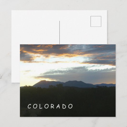 Colorado Sunset Postcard Postkarte (Vorne/Hinten)
