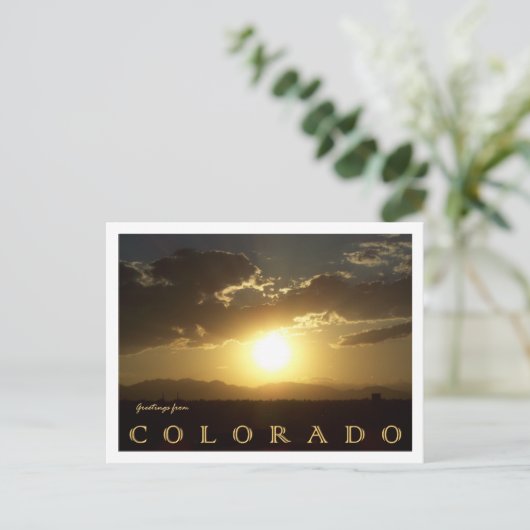 Colorado Sunset Postkarte (Stehend Vorderseite)