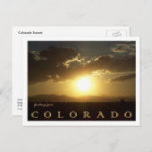 Colorado Sunset Postkarte (Vorne/Hinten)