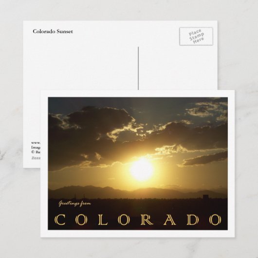 Colorado Sunset Postkarte (Vorne/Hinten)