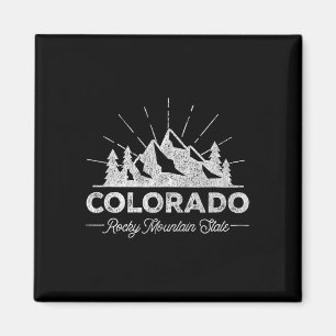 Colorado T-Shirt Vintage Wandern Retro T-Shirt Des Magnet