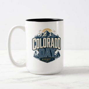 Colorado-Tag, 150-jähriges patriotisches Retro-Mou Zweifarbige Tasse