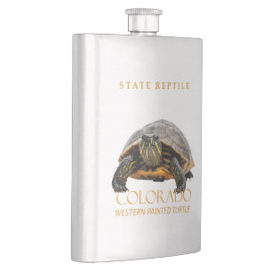 Colorado-Territorium-Reptil-Westliche-Gemalte-Schi Flachmann