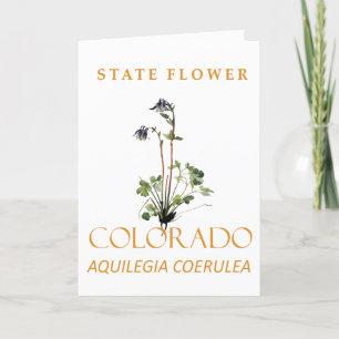 Colorado-Territoriumsblume Blaue Aquilegia coerule Feiertagskarte