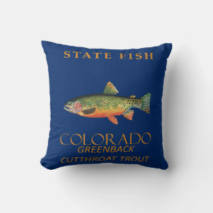 Colorado Territory Fish Die Greenback-Forelle Kissen