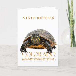 Colorado Territory Reptil Western Painted Turtle Feiertagskarte