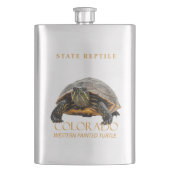 Colorado Territory Reptil Western Painted Turtle Flachmann (Vorderseite)