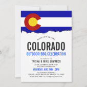 Colorado Themed GRILLEN | Party Flag Einladung (Vorderseite)