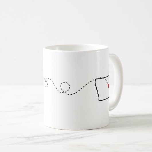 Colorado to Iowa - Heart2Heart Kaffeetasse (VorderseiteRechts)