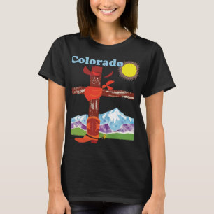 Colorado Totem Mountain, Rustikale Retro-Reise T-Shirt