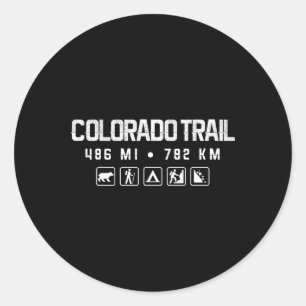 Colorado Trail Wandern Runder Aufkleber