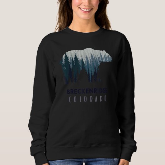 Colorado Travelbreckenridge Mountains Trees Sweatshirt (Vorderseite)