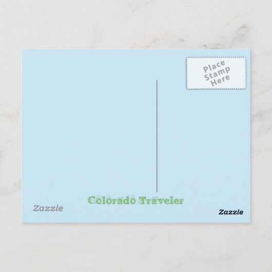 Colorado Traveler Postkarte (Rückseite)