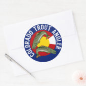 Colorado Trout Angler Runder Aufkleber (Umschlag)