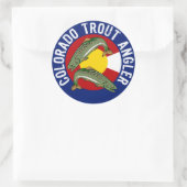 Colorado Trout Angler Runder Aufkleber (Tasche)