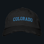 COLORADO Türkis Stickerei Schwarz Vintager Stil Bestickte Baseballkappe<br><div class="desc">COLORADO Türkis Stickerei auf Schwarz Vintagen Stil bedrückte Baumwollhut. Das ist ein wunderbares Geschenk für alle, die Colorado Lieben! Wenn Sie Ihren persönlichen Text bevorzugen, wählen Sie einfach den Knopf "Diese Vorlage personalisieren", um Ihre Auswahl an benutzerdefiniertem Text einzugeben. Die Stickerei kann auch an andere Farbeinstellungen angepasst werden, indem Sie...</div>