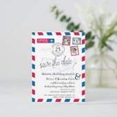 Colorado und Cape Cod Airmail Save the Date Ankündigungspostkarte (Stehend Vorderseite)