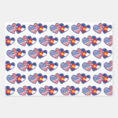Colorado und die USA Flag Hearts Geschenkpapier Set (Vorderseite 2)