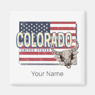 Colorado United Staaten Retro Staat Map Vintag USA Magnet