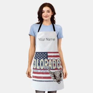 Colorado United Staaten Retro Staat Map Vintag USA Schürze