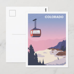 Colorado USA berühmte Reiseort-Illustration Postkarte