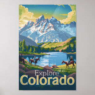 Colorado USA Vintag Berühmter Reiseort Poster