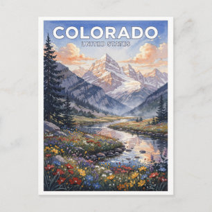 Colorado USA Vintage Reise Postkarte