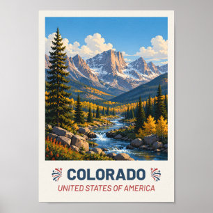 Colorado USA – Vintage Reiseplakat Poster