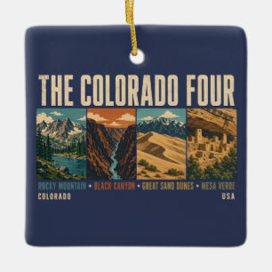 Colorado Vier Nationalpark Illustration Vintage Keramikornament