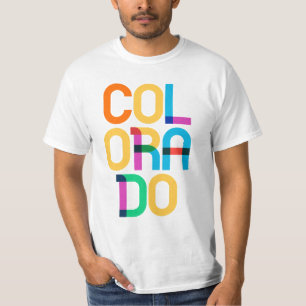 Colorado Vintag farbiger 80er Pop Art T-Shirt