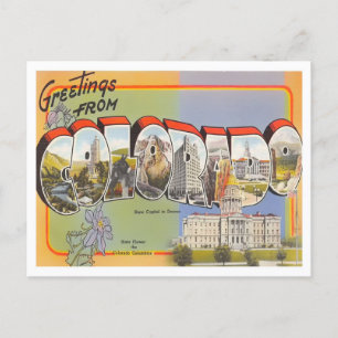 Colorado Vintage Big Letters Postkarte