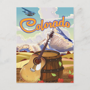 Colorado Vintage-Cartoons-Reiseposter Postkarte