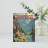 Colorado Vintage Postkarte (Stehend Vorderseite)