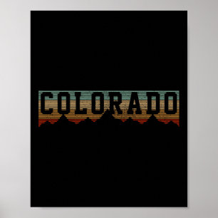 Colorado Vintage Rocky Mountains Natur Outdoor Hi Poster