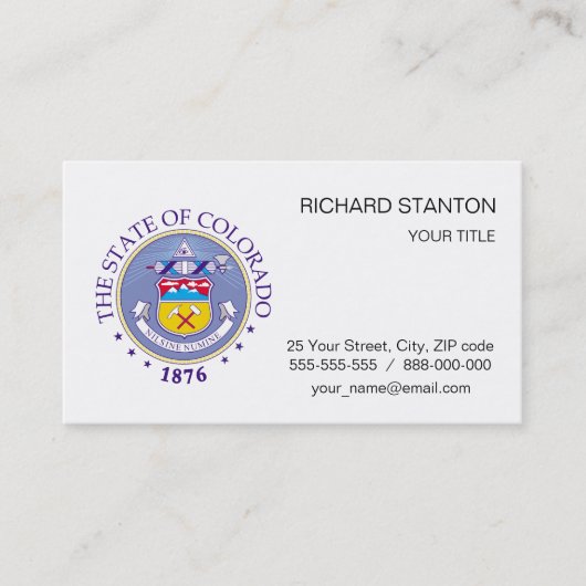 Colorado Visitenkarte (Vorderseite)