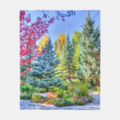 Colorado-Waldlaub Fleecedecke (Vorderseite)