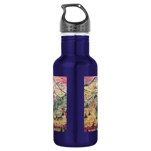 Colorado-Wanderkunst Trinkflasche (Rückseite)