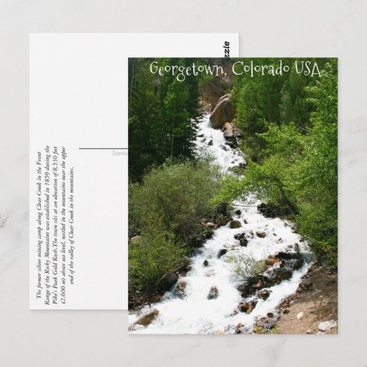 Colorado Wasserfall Postkarte (Vorne/Hinten)