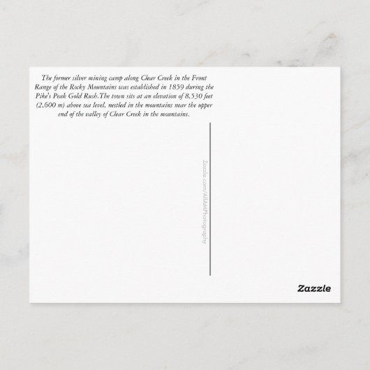 Colorado Wasserfall Postkarte (Rückseite)