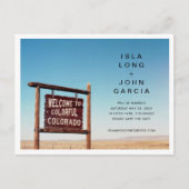 Colorado Wedding Save the Date Postkarte (Vorderseite)