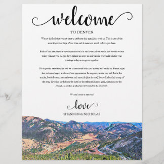 Colorado Wedding Weekend Begrüßungsreise