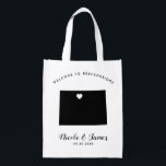 Colorado Wedding Welcome Bag für Leckerei Tasche Wiederverwendbare Einkaufstasche<br><div class="desc">Füllen Sie diese lustige wiederverwendbare Tasche mit Leckereien für Ihre Hochzeitsgäste,  wenn sie im Hotel ankommen.</div>