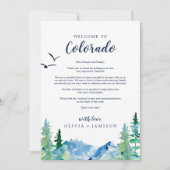 Colorado Wedding Welcome Letter & Itinerary (Vorderseite)