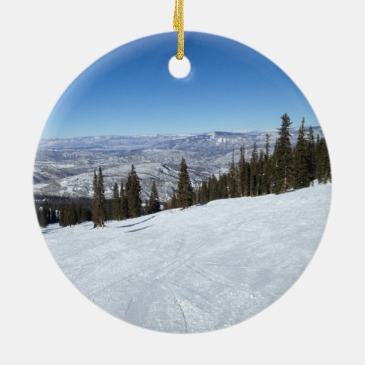 Colorado-Weihnachten Keramikornament (Hinten)