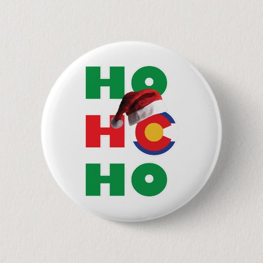 Colorado Weihnachts-Weihnachtsmannmütze Button (Vorderseite)