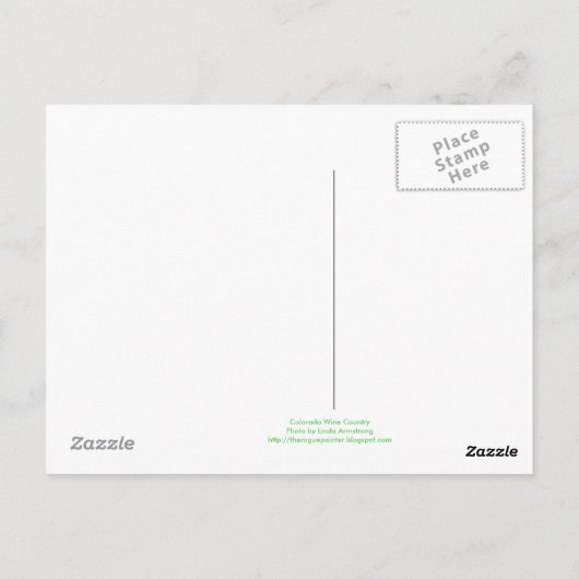 Colorado Weinland Postkarte (Rückseite)